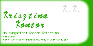 krisztina kontor business card